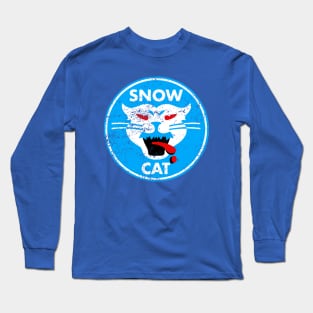 Snow Cat Vintage Decal Long Sleeve T-Shirt